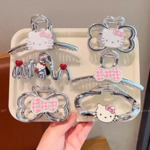 Kẹp Tóc Nhựa Tráng Gương hello kitty